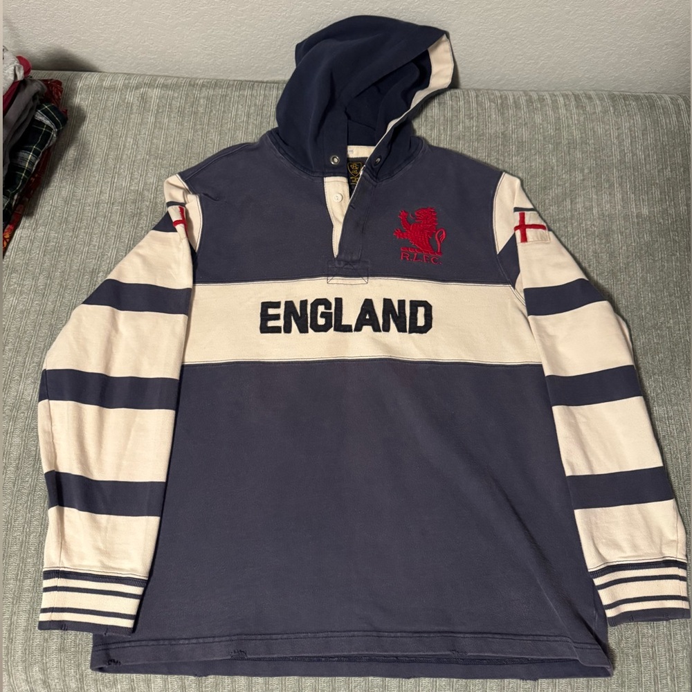 RUGBY BRAND BY RALPH LAUREN ENGLAND #10 HOODIE XL